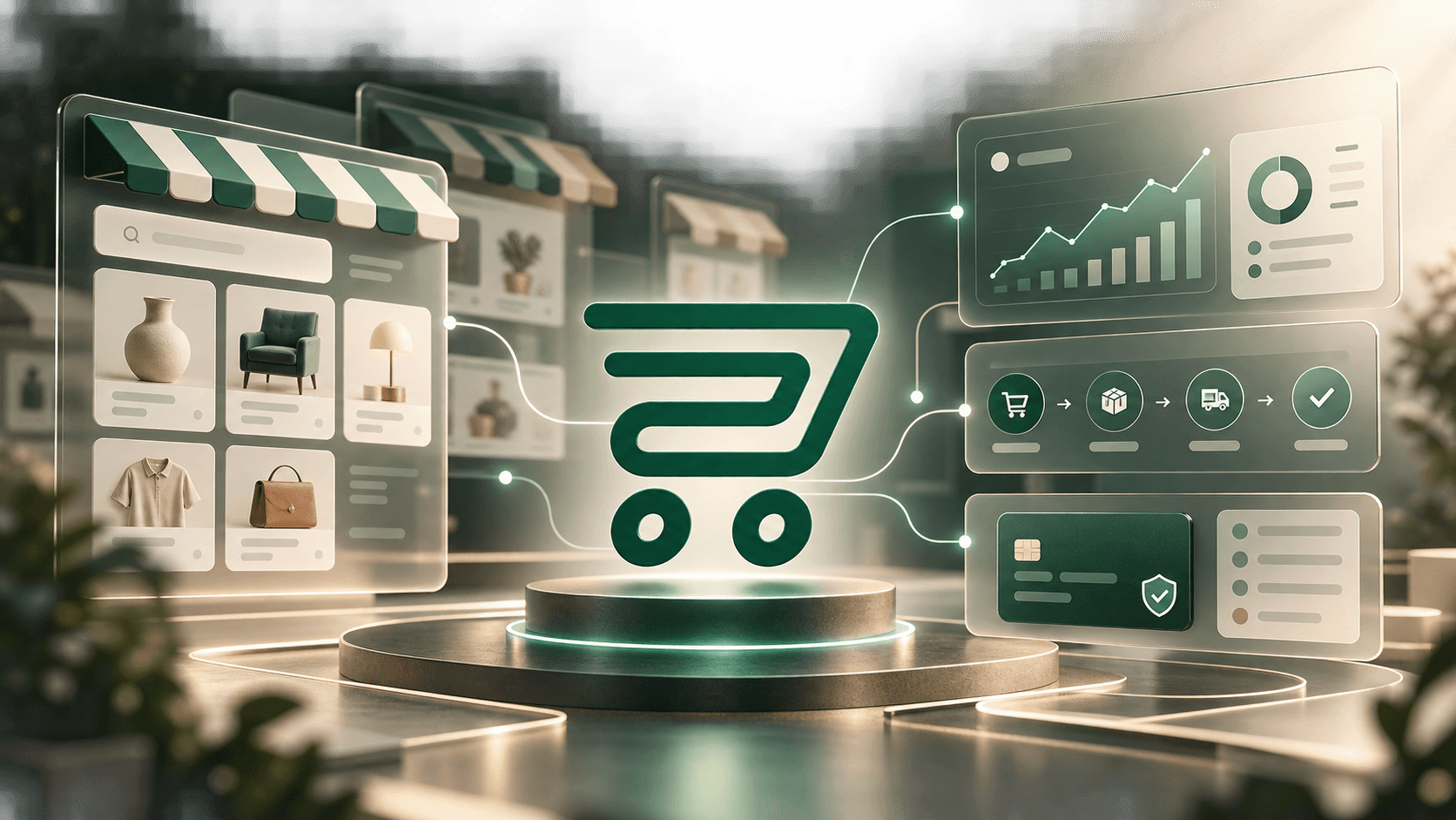 Rawaj commerce platform cover showing storefront, analytics, fulfillment, and payment capabilities